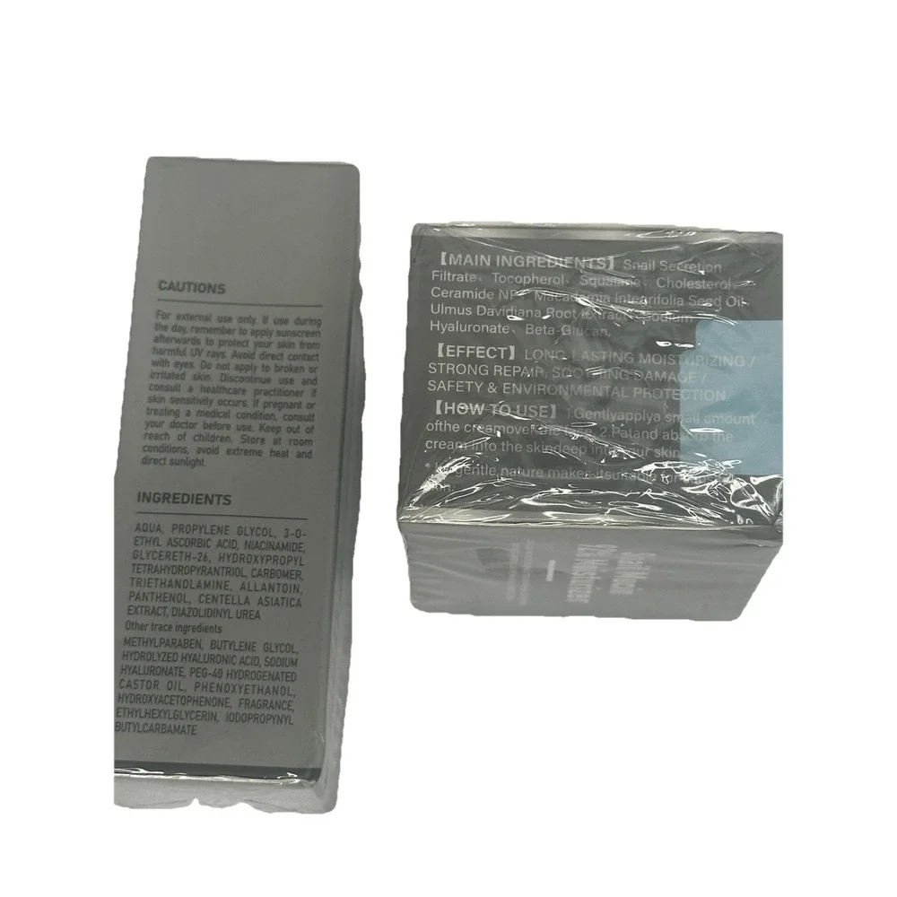 KOEC Snail Mucin 92% Moisturizer Cream 50g 1.76oz+‎ VITAMIN C FACIAL SERUM 1.01O